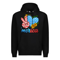 America With Heart Premium Hoodie | Teevron