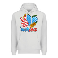 Dove Grey america with heart Premium Hoodie - HRA Design Shop