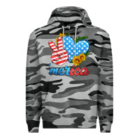 Slate Camo america with heart Premium Hoodie - HRA Design Shop