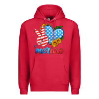 Cardinal america with heart Premium Hoodie - HRA Design Shop
