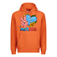 Carrot america with heart Premium Hoodie - HRA Design Shop