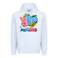 White america with heart Premium Hoodie - HRA Design Shop