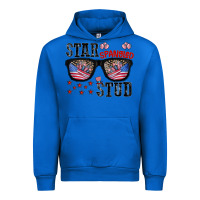 Cobalt star spangled stup Urban Hoodie - CowhideDigitalArt