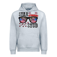 Heather Grey star spangled stup Urban Hoodie - CowhideDigitalArt