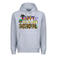 Heather Grey happy last day of school Premium Hoodie - CowhideDigitalArt