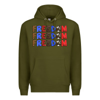 Army Green 4th of july freedom Premium Hoodie - HRA Design Shop