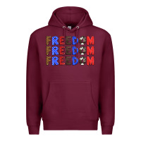 Burgundy 4th of july freedom Premium Hoodie - HRA Design Shop