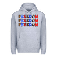 Heather Grey 4th of july freedom Premium Hoodie - HRA Design Shop