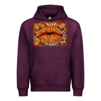 Mauve Wine fall lips Urban Hoodie - RacoonDesign
