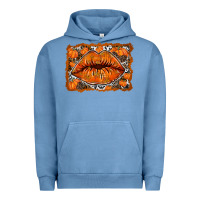 Pigment Pebble Blue fall lips Urban Hoodie - RacoonDesign
