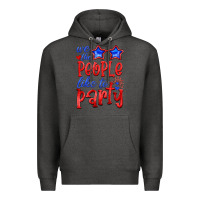 Charcoal Heather we people like the party Premium Hoodie - HRA Design Shop