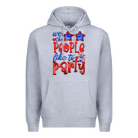 Heather Grey we people like the party Premium Hoodie - HRA Design Shop