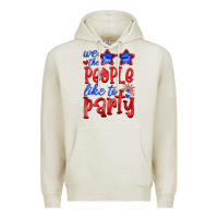 Oatmeal Heather we people like the party Premium Hoodie - HRA Design Shop