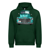 Forest Green western truck front view Urban Hoodie - FaDigitalArtStudio