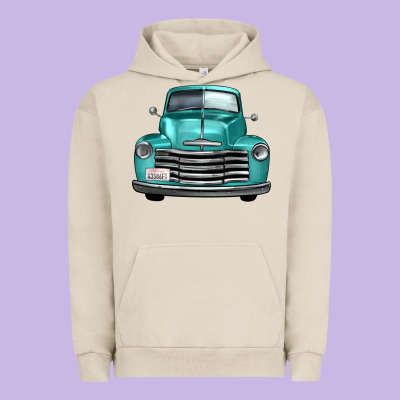 Western Truck Front View Urban Hoodie Designed By Fadigitalartstudio
