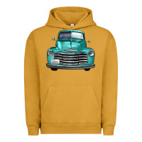 Pigment Peanut Butter western truck front view Urban Hoodie - FaDigitalArtStudio