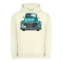 Pigment Pistachio western truck front view Urban Hoodie - FaDigitalArtStudio