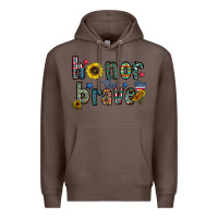 Coffee honor the brave Premium Hoodie - CowhideDigitalArt