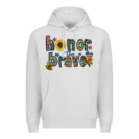 Dove Grey honor the brave Premium Hoodie - CowhideDigitalArt