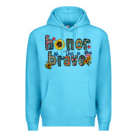 Ocean Blue honor the brave Premium Hoodie - CowhideDigitalArt