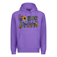 Purple honor the brave Premium Hoodie - CowhideDigitalArt