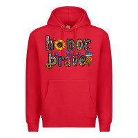 Red honor the brave Premium Hoodie - CowhideDigitalArt