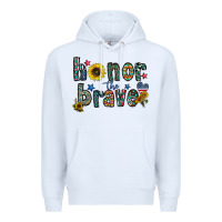 White honor the brave Premium Hoodie - CowhideDigitalArt
