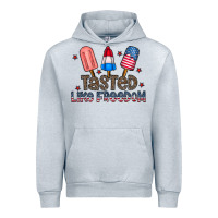 Heather Grey tasted like freedom Urban Hoodie - CowhideDigitalArt