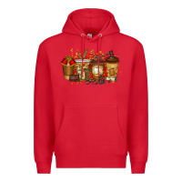 Red lawyer coffee drink Premium Hoodie - RacoonDesign