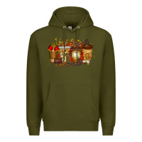 Army Green lawyer coffee drink Premium Hoodie - RacoonDesign