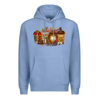Colony Blue lawyer coffee drink Premium Hoodie - RacoonDesign
