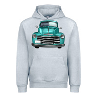 Heather Grey western truck front view Urban Hoodie - FaDigitalArtStudio