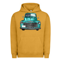 Pigment Peanut Butter western truck front view Urban Hoodie - FaDigitalArtStudio