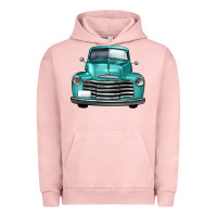 Pigment Salmon western truck front view Urban Hoodie - FaDigitalArtStudio