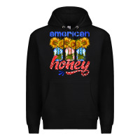 Black american honey sunflower mason jar Premium Hoodie - HRA Design Shop
