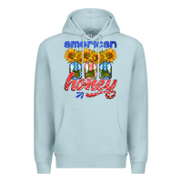 Blue Mist american honey sunflower mason jar Premium Hoodie - HRA Design Shop