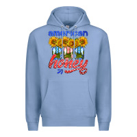 Colony Blue american honey sunflower mason jar Premium Hoodie - HRA Design Shop