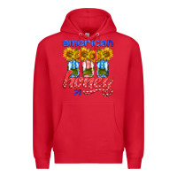 Red american honey sunflower mason jar Premium Hoodie - HRA Design Shop