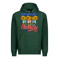 Sports Green american honey sunflower mason jar Premium Hoodie - HRA Design Shop