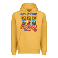 Mustard american honey sunflower mason jar Premium Hoodie - HRA Design Shop