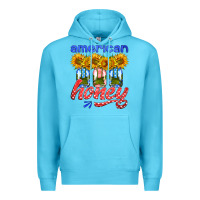Ocean Blue american honey sunflower mason jar Premium Hoodie - HRA Design Shop