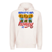 Pale Pink american honey sunflower mason jar Premium Hoodie - HRA Design Shop