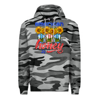 Slate Camo american honey sunflower mason jar Premium Hoodie - HRA Design Shop