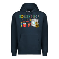 Navy housekeeper Premium Hoodie - CowhideDigitalArt