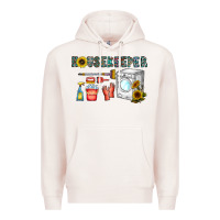 Pale Pink housekeeper Premium Hoodie - CowhideDigitalArt