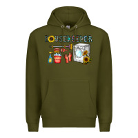 Army Green housekeeper Premium Hoodie - CowhideDigitalArt