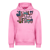Fuchsia Pink wild and free Urban Hoodie - CowhideDigitalArt