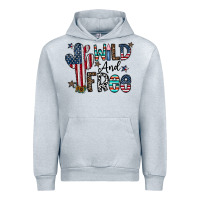 Heather Grey wild and free Urban Hoodie - CowhideDigitalArt