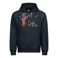 Navy wild and free Urban Hoodie - CowhideDigitalArt