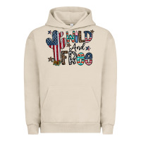 Pigment French Oak wild and free Urban Hoodie - CowhideDigitalArt